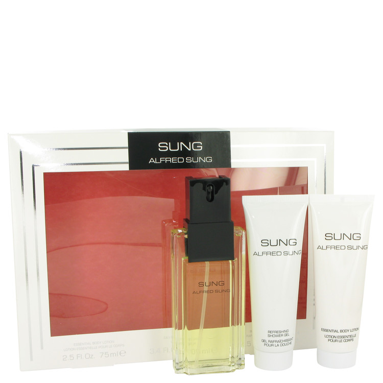 Alfred SUNG by Alfred Sung Gift Set — 3.4 oz Eau De Toilette Spray + 2.5 oz Body Lotion + 2.5 oz Shower Gel for Women