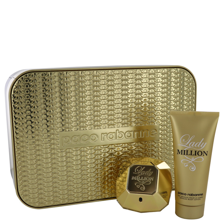 Lady Million by Paco Rabanne Gift Set — 2.7 oz Eau De Parfum Spray + 3.4 oz Body Lotion for Women