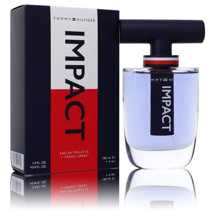 Tommy Hilfiger Impact by Tommy Hilfiger Gift Set — 3.4 oz Eau De Toilette Spray + .14 oz Travel EDT Spray for Men