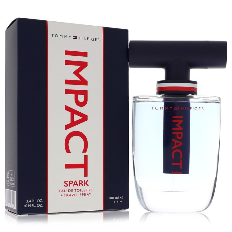 Tommy Hilfiger Impact Spark by Tommy Hilfiger Eau De Toilette Spray — 3.4 oz Eau De Toilette + .14 oz Travel EDT Spray for Men