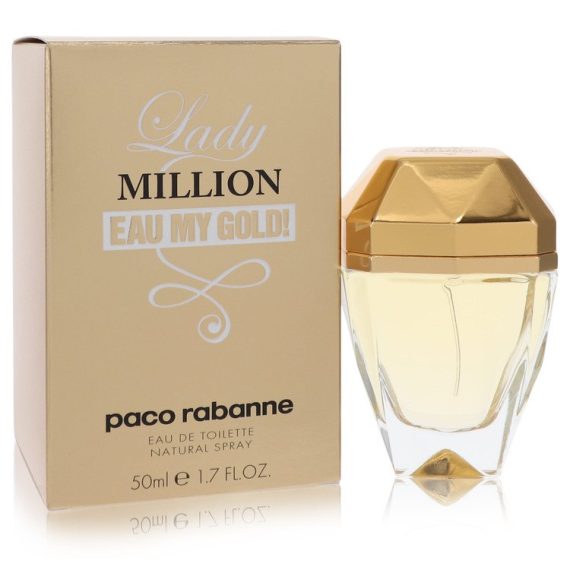 Lady Million Eau My Gold by Paco Rabanne Eau De Toilette Spray 50ml for Women