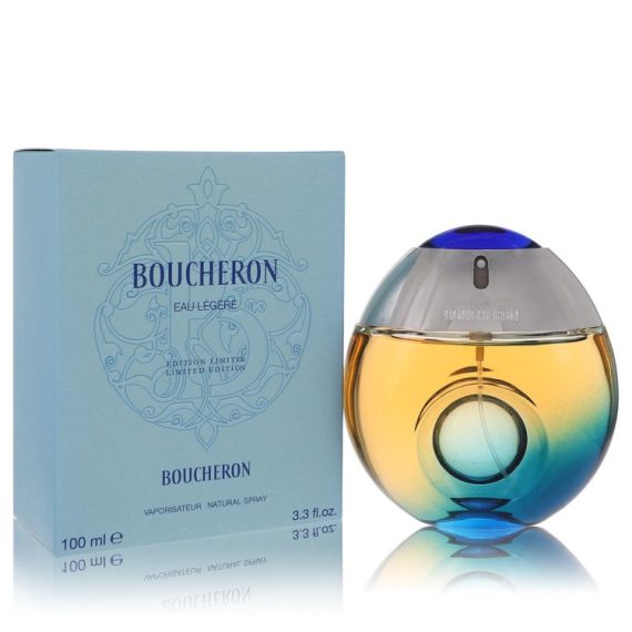 Boucheron Eau Legere by Boucheron Eau De Toilette Spray (Blue Bottle, Bergamote, Genet, Narcisse, Musc) 100ml for Women