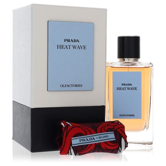 Prada Olfactories Heat Wave by Prada Eau De Parfum Spray with Gift Pouch (Unisex) 100ml 100ml Eau de Parfum Spray + Gift Pouch for Men