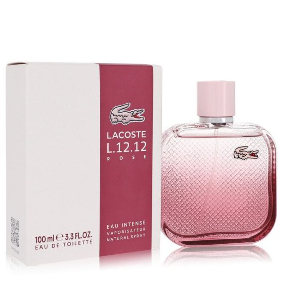 Lacoste Eau De Lacoste L.12.12 Rose Eau Intense by Lacoste Eau De Toilette Spray 100ml for Women