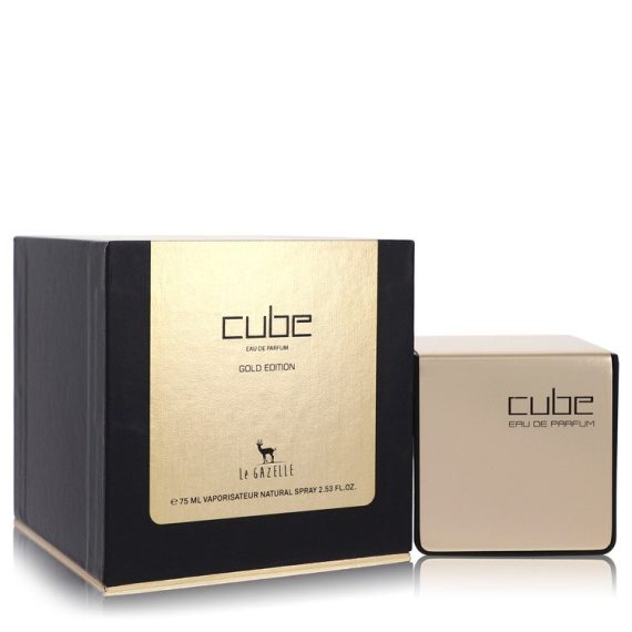 Le Gazelle Cube Gold Edition by Le Gazelle Eau De Parfum Spray 2.590ml for Men